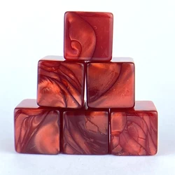 10 - Piece Set of 16mm Blank Dice for Customization and Creative Gaming (Red)
