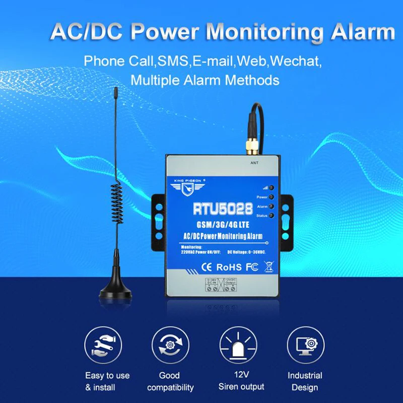 GSM3G4GLTEACDCPowerMonitoringAlarmRTU5028RemoteContyrol