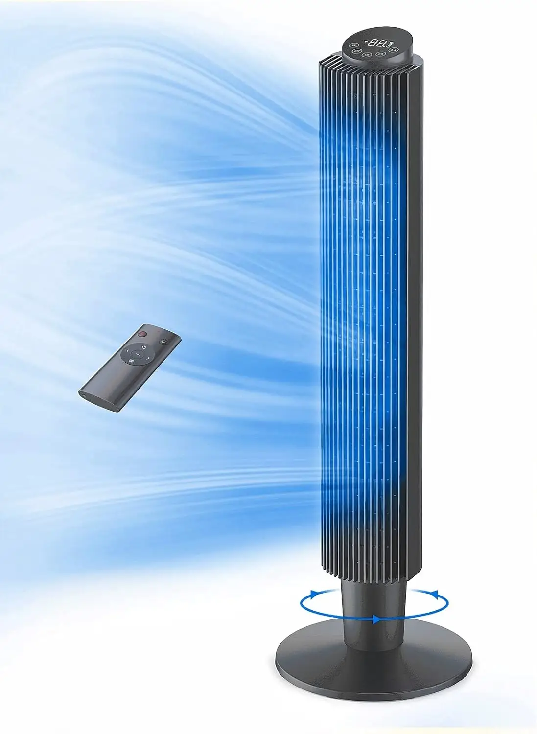 

Fan, Large, Black Fans handheld Floor standing fan Neck cooling tube Pocket fan Mini fan portable usb Mini handheld fan with lig