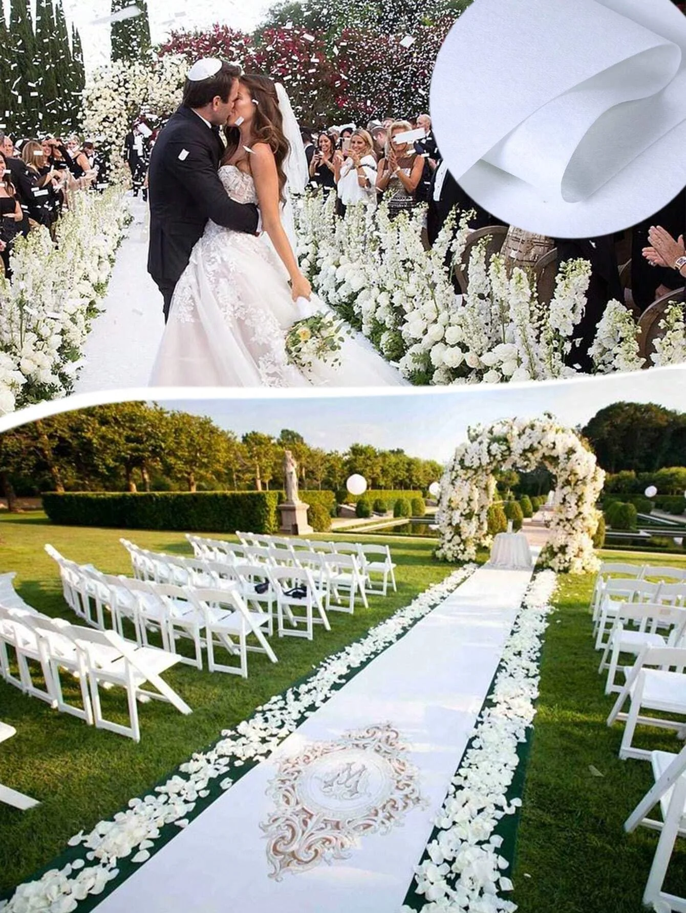 1 Set Wedding Party Decorations White Carpet 5m Disposable White Mat for Commercial Grand Opening Wedding Birthday Party
