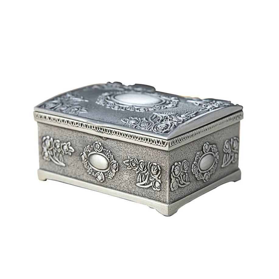1PCS Retro Metal Holy Grail Saint Benedict Guadalupe Rosary Necklace Metal Boxes Religious Jewelry Packing Case Gift