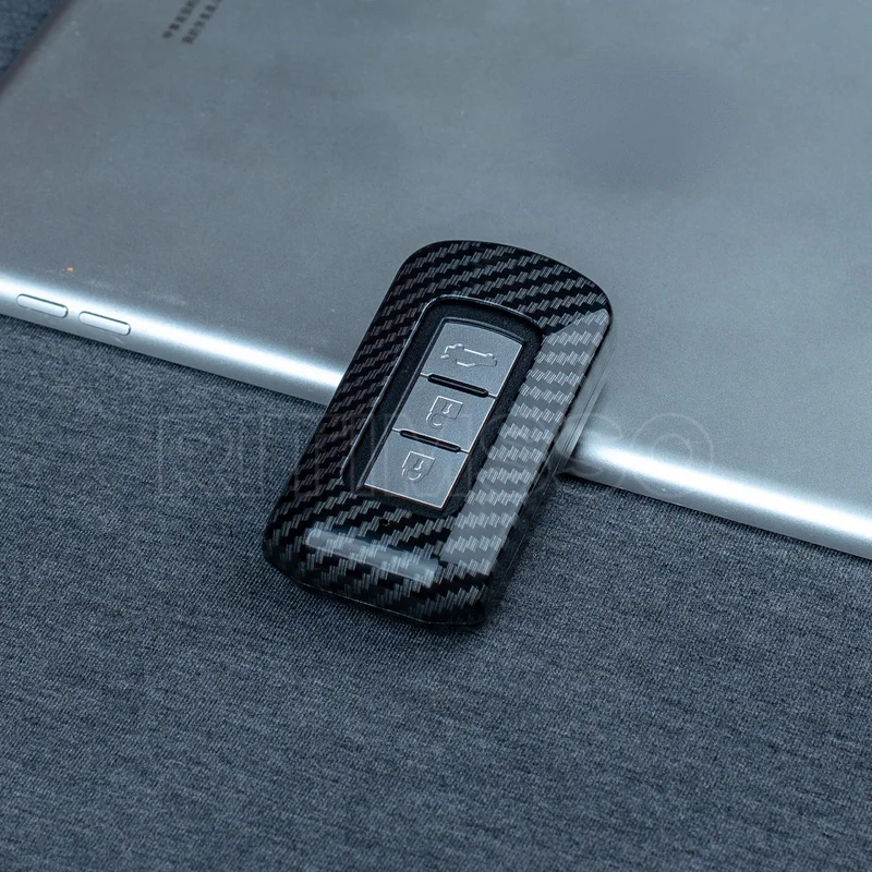 Custodia per chiave auto in ABS in fibra di carbonio per