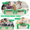 12 Pcs Kids Lap Desk Tray Bulk 19.69 * 9.84 * 7.1in Plastic Breakfast Laptop Trays with Side Pockets 6