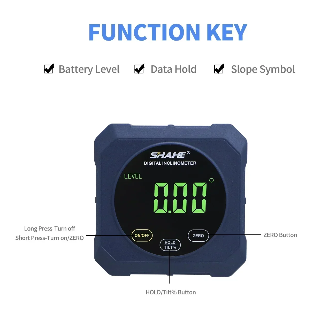 SHAHE Touch Control Digital Angle Finder Gauge Magnetic Protractor Inclinometer Table Saw Angle Gauge Level Cube Box 2
