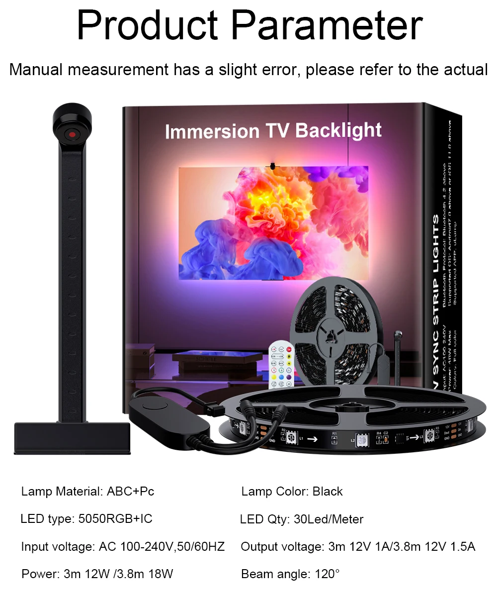 Illuminazione ambientale intelligente TV PC Retroilluminazione a LED App Sincronizzazione fotocamera Strisce USB Strisce di controllo Luci Gaming Immersion TV LED USB LED