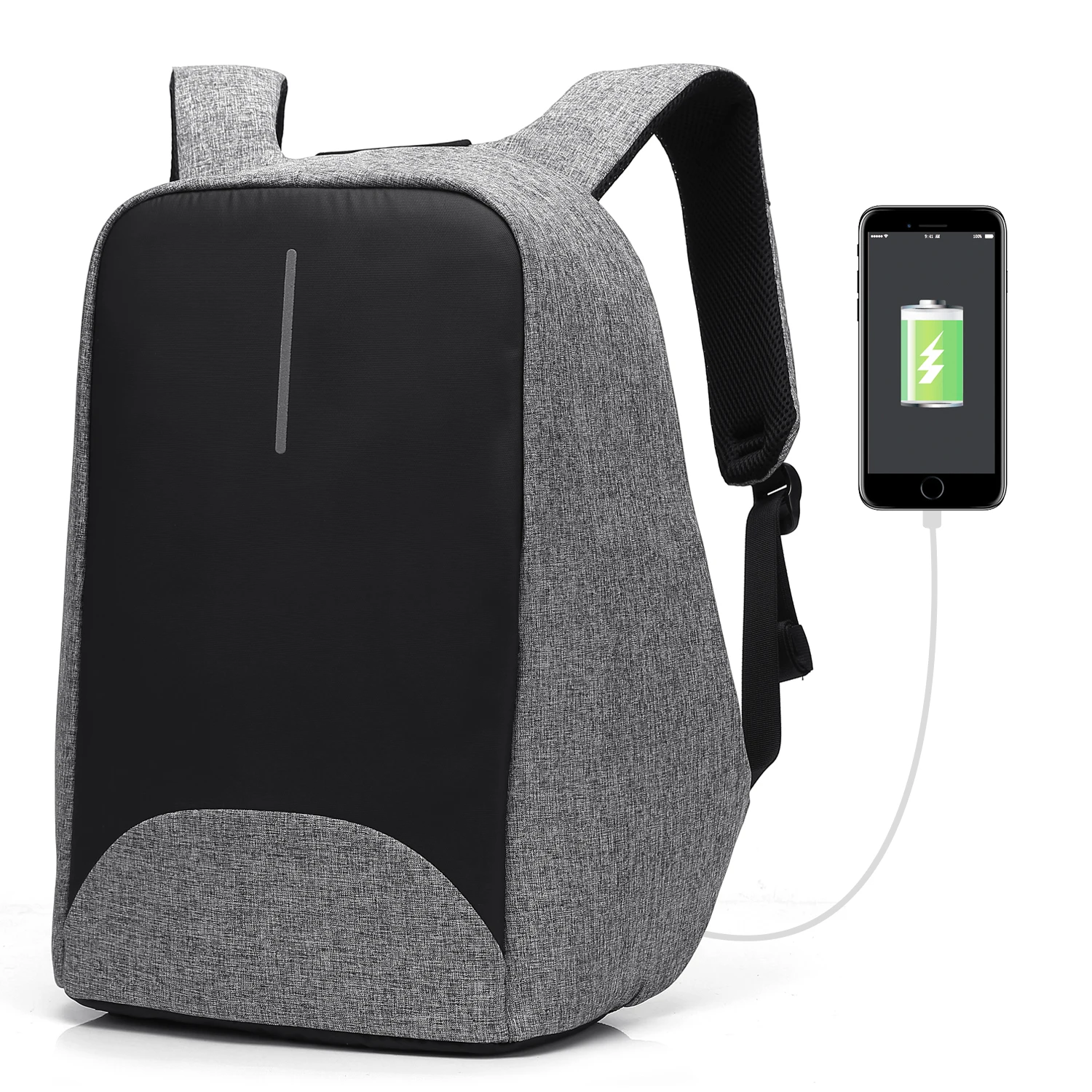 

Dropshipping 15.6 Inch Laptop Backpack with USB Port Charging City Anti-theft Bag Functional Knapsack Water-resistant