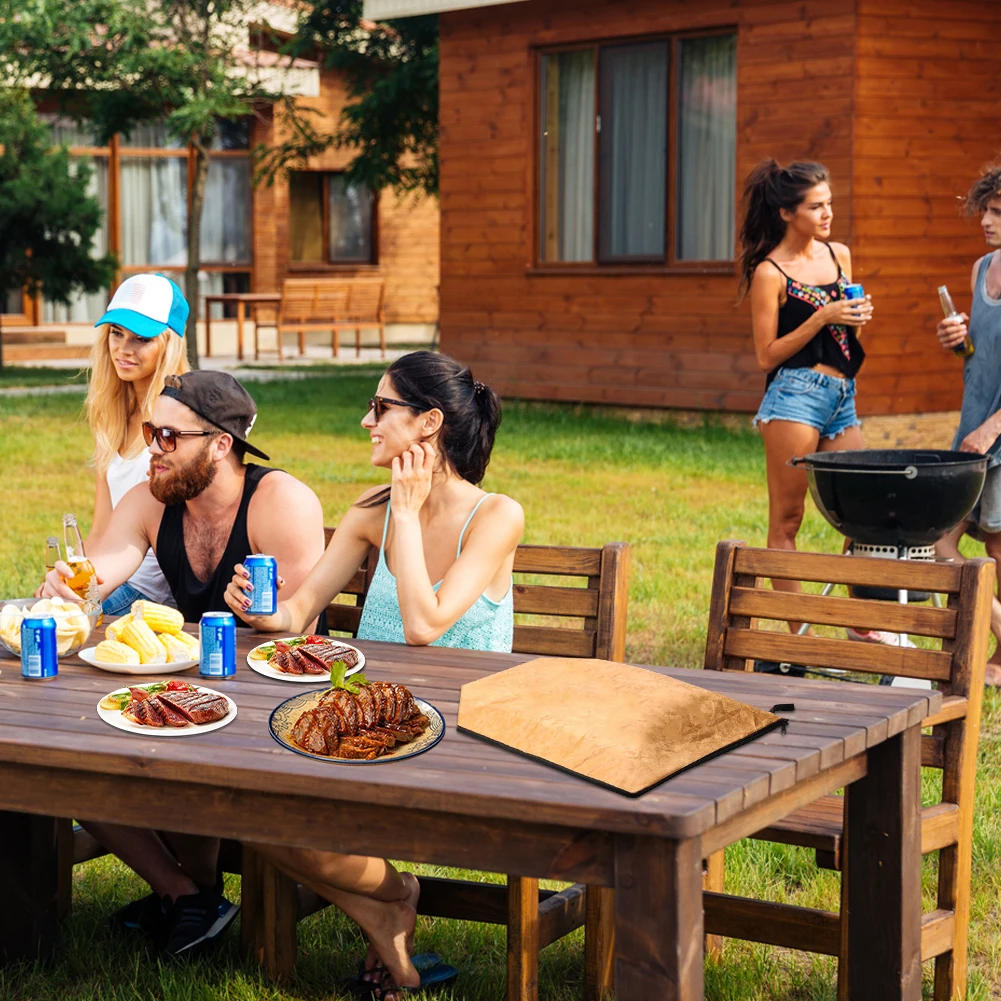 BBQ Blanket for Resting Meat with Wide Mouth Meat Resting Bag Waterproof BBQ Resting Blanket for Large Brisket/Beef/Turkey