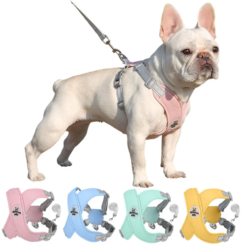 X Shaped Dog Harness Vest Set for Small Meidum Dogs Harness Leash Reflective Puppy Cat Chest Straps Breathable Mesh Harnesses