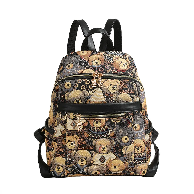 Beibaobao 2024 New Leisure Backpack Large Capacity Travel and Outdoor Backpack Versatile Urban Trendy Women's Bag 5