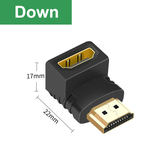 Adapter Splitter Male To Female 90 270 Degree Right Left Converter Extender For PS4 Projetor HDTV Laptop Monitor