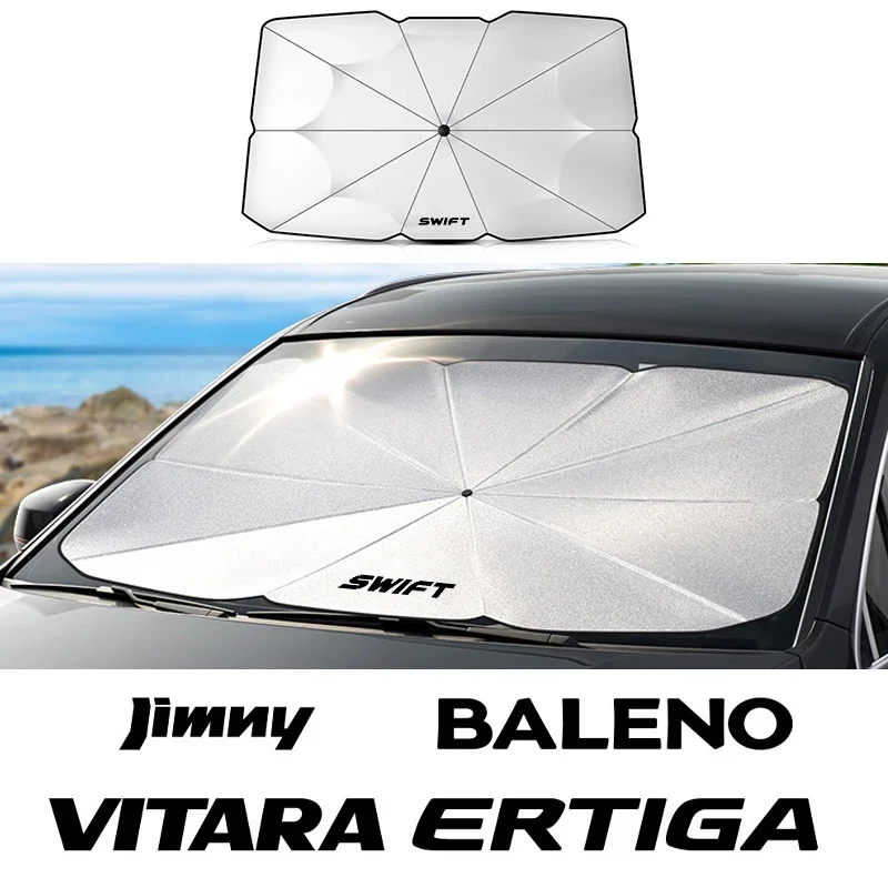 Car Sunshade Car Front Shading Windshield Sunshade Umbrella For Suzuki Jimny Grand Vitara Equator Ignis Baleno Sx4 Swift Alto