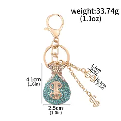 Elegant Rhinestone Crystal Keychain Charm - Stylish Gift Accessory (BG00149 - 05)