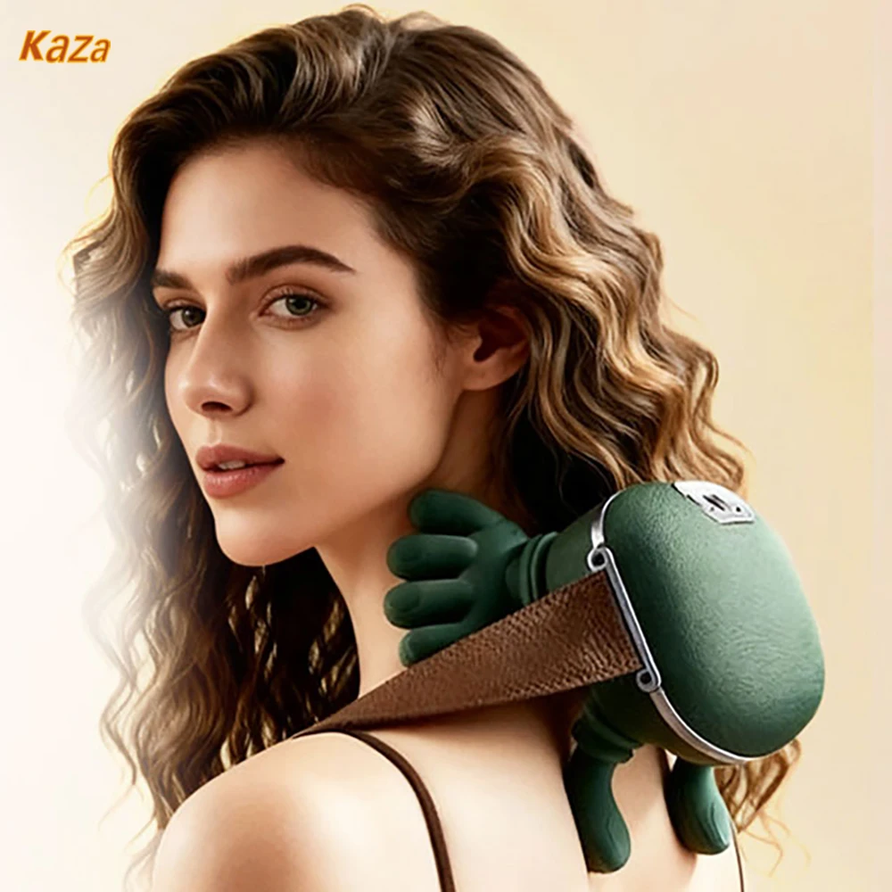 Neck Massager Electric Muscle Massager Heating Cervical Neck Pain Relief Portable Neck Shoulder Massage 4D Kneading Massager