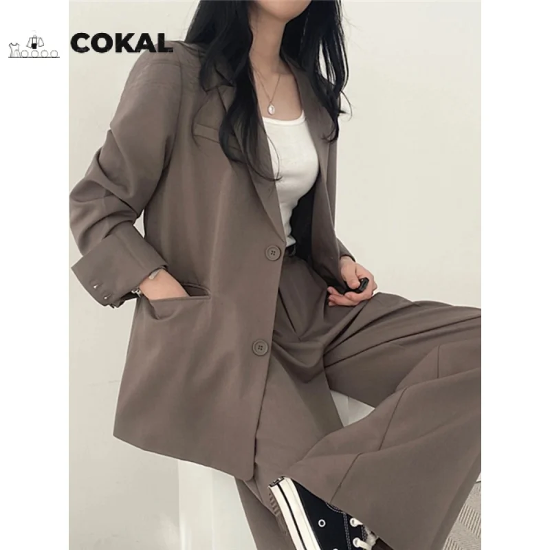 COKAL Pants suit women's blazer casual fashion pants two-piece autumn commuter temperament slim solid color light luxury suit рюкзак для ноутбука 15 6 xiaomi commuter backpack light gray xdlgx 04 полиэстер 600d серый