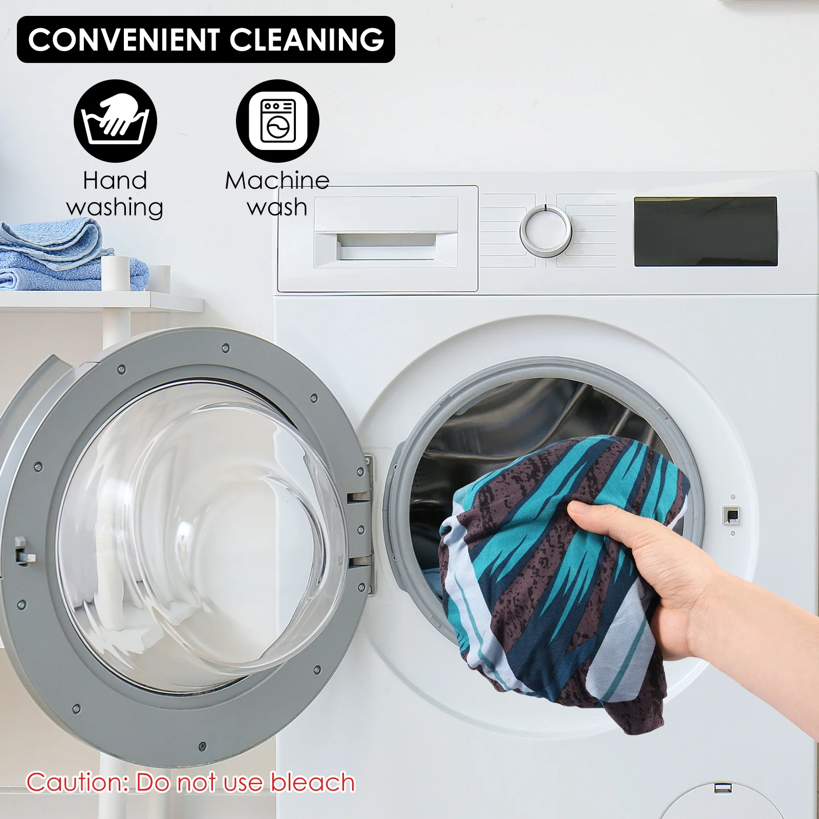 Recliner Chair Cover Full Wrap Style Single Reclining Slipcover With Side Pocket Machine Washable Stretch Printed Armchair Cover