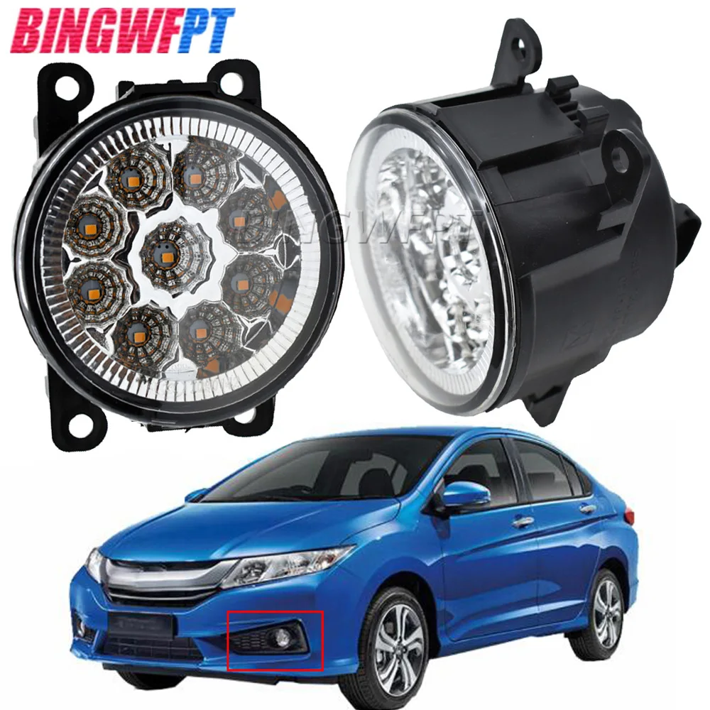 2pcs Car Front Led Fog Lamps Fog Lights Fog Lamp Light For Honda City