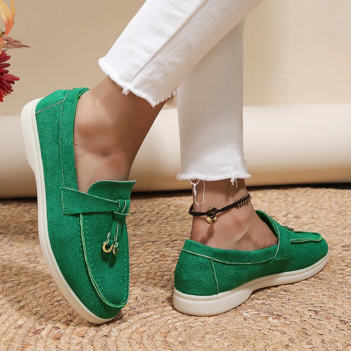 Woman Trend Women Loafers Slip on Ladies Flats High Quality Spring Autumn Casual Flat Single Shoe S51ac30a5dbcd445d836c09e3fb47eb2fX