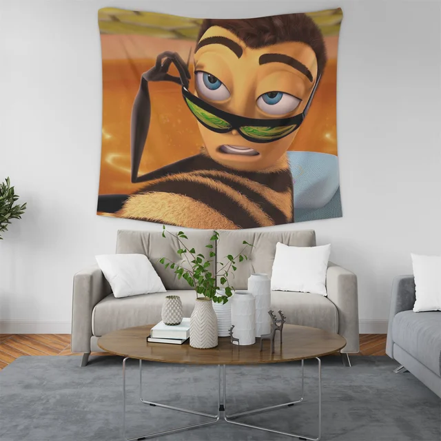 Aertemisi Barry B. Benson Bee Movie Meme Gobelin Falfüggő Művészet Hálószoba Nappali Főiskolai Kollégiumi Hátter Otthon - Image 5