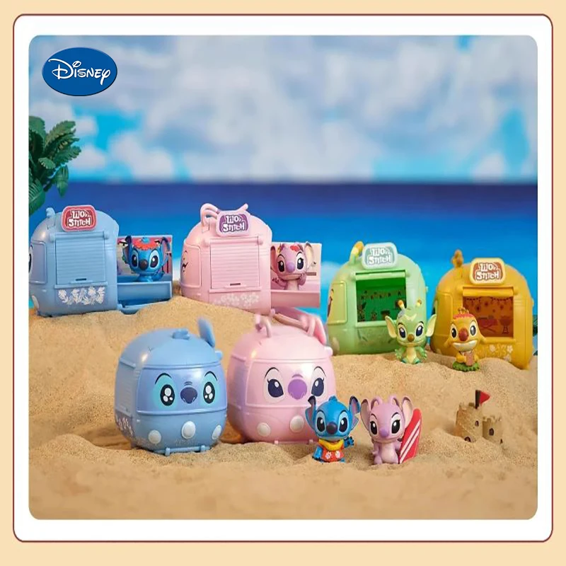 

Disney Stitch Touring Motor Home Series аниме женская модель милая Аниме Фигурка Коллекционная детская игрушка подарок