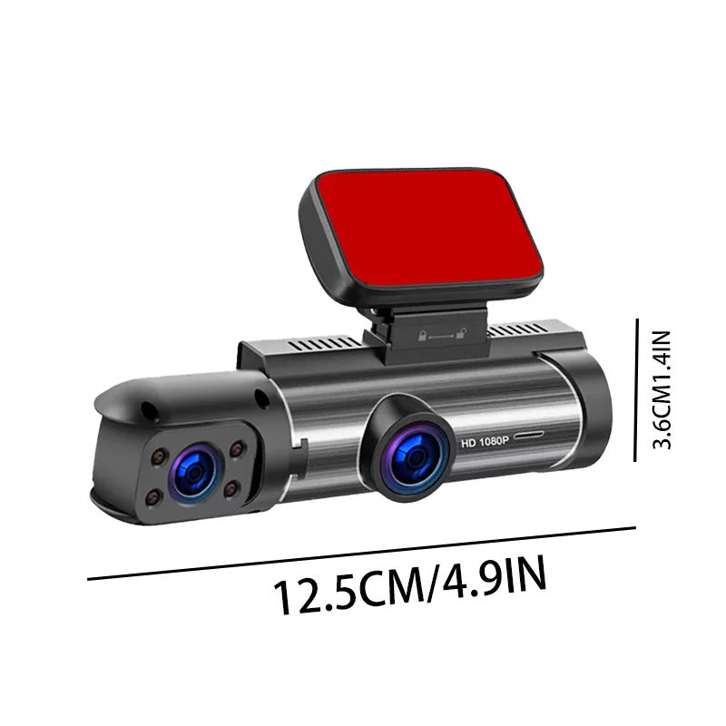 2 Camera 1080P HD Car Dash Recorder Wide Angle Recording Night Vision Recorder Cycle Recording Multifunctional Auto Accessories