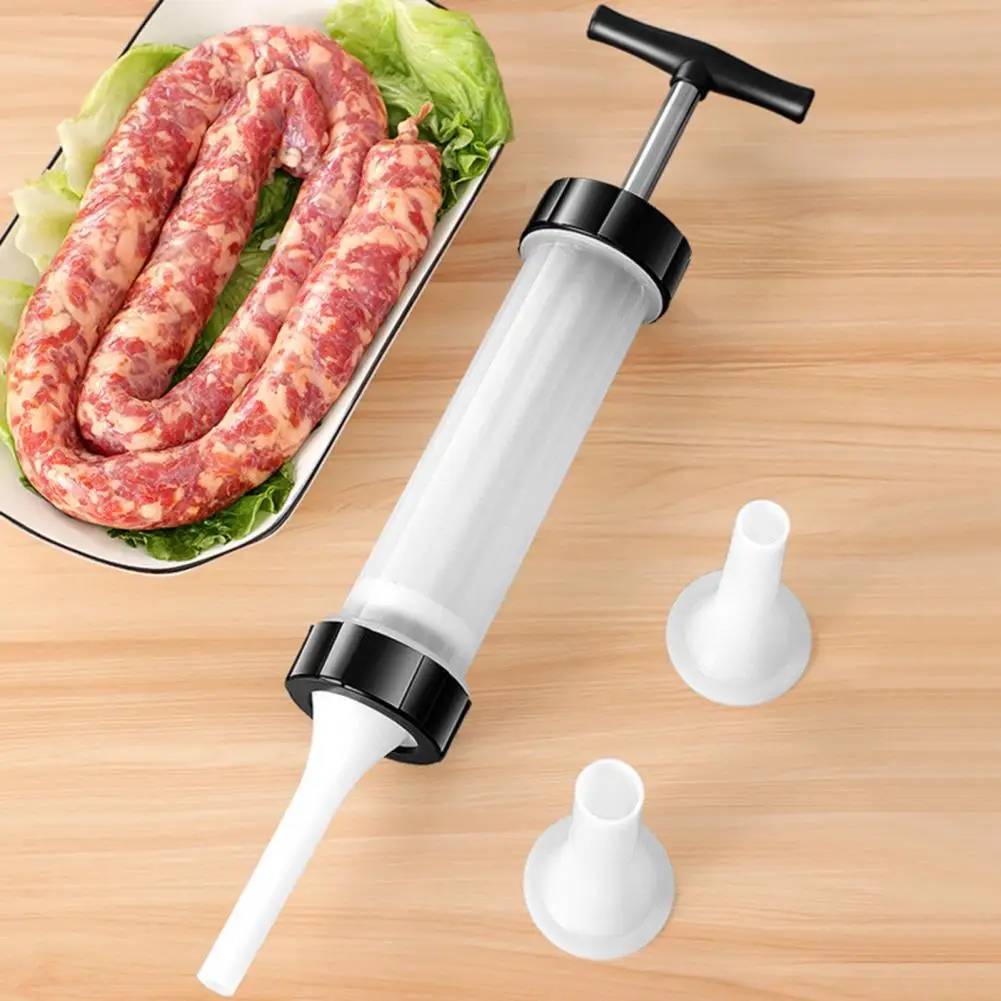 1 Set Sausage Stuffer Machines Food Grade Sausage Syringes Manual Meat Injector Tools Fast Stuffer Maker for Kitchen