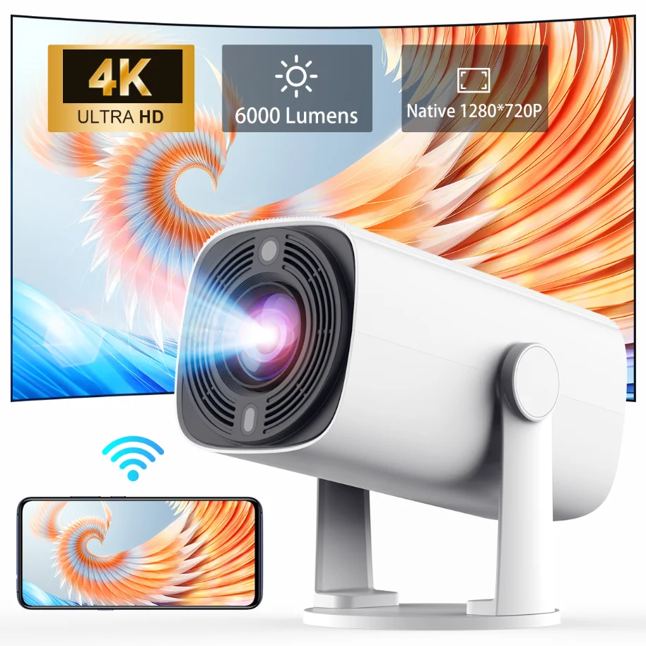 Professional Mini Projector 4k Hd 1280p Wifi Led Smart Tv (U.S. Plug/Euro Plug)