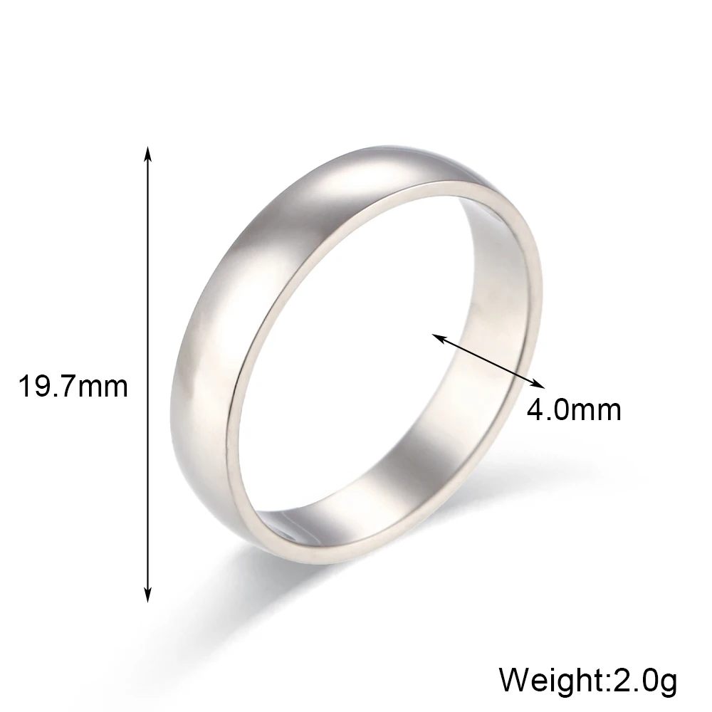 Waterproof Stainless Steel Gold-Plated Silver Rings - Universal Size, Minimalist Stackable Design
