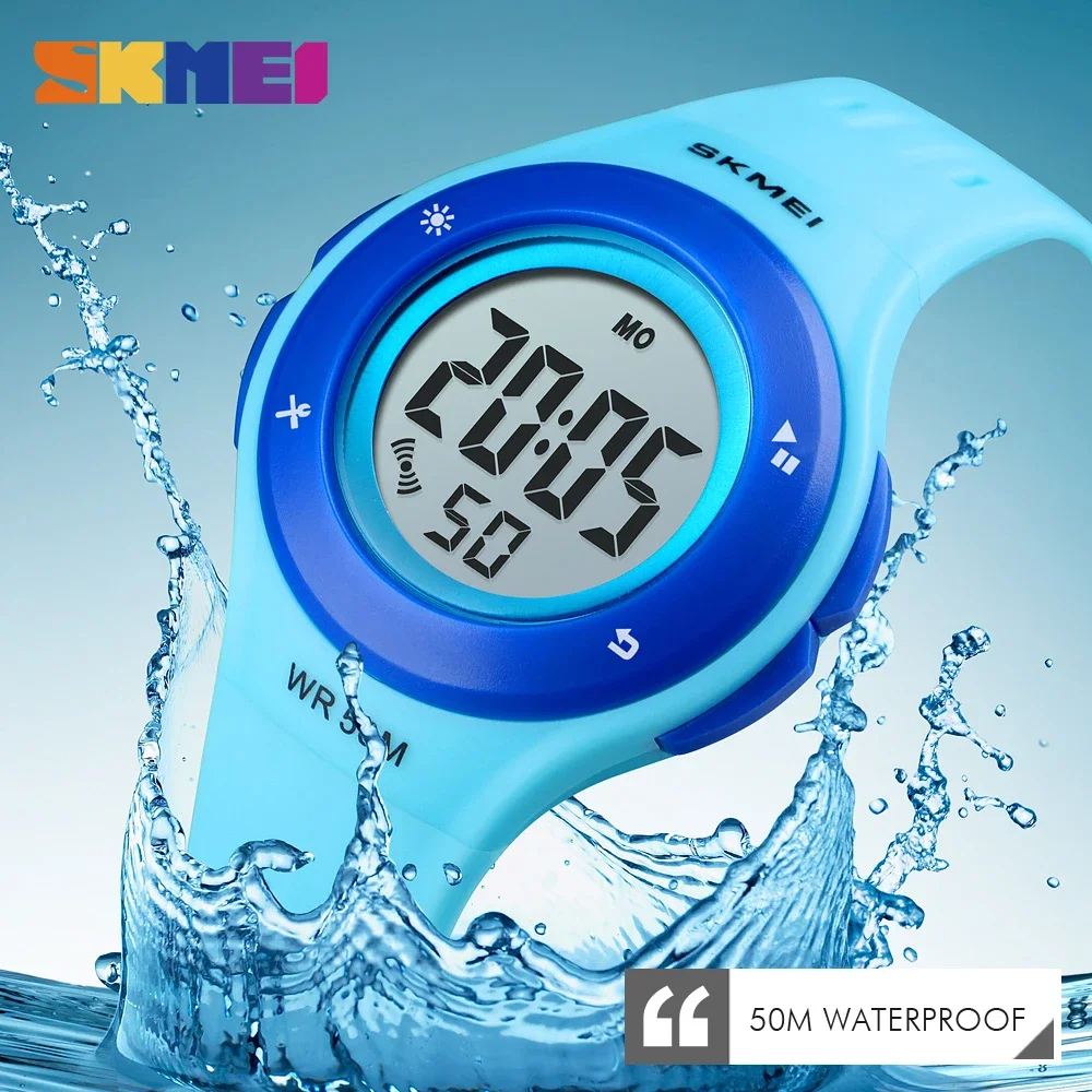 Skmei LED Sport Style Children Watches Boy Girl Fashion Digital Watch 5Bar Waterproof Watch Montre Enfant Kids Watch 1455 3
