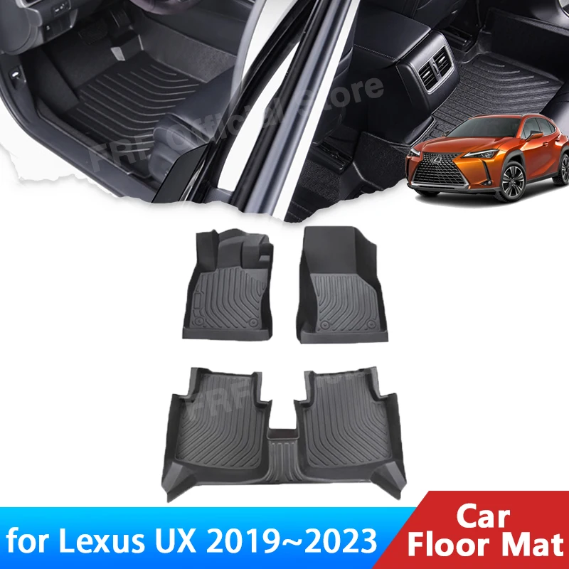 

for Lexus UX UX 200 UX250h UX260h UX 250h 260h 2019~2023 Accessories Car Floor Mat Foot Panel Line Carpet Pad Waterproof Parts