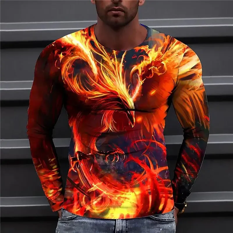 thumbnail image 1 of Camiseta de cuello redondo para hombre, sudaderas holgadas, camisetas de manga larga de una pieza, venta de alta marca, divertidas, tallas S y XXL, emo, nuevas, 1 of 4