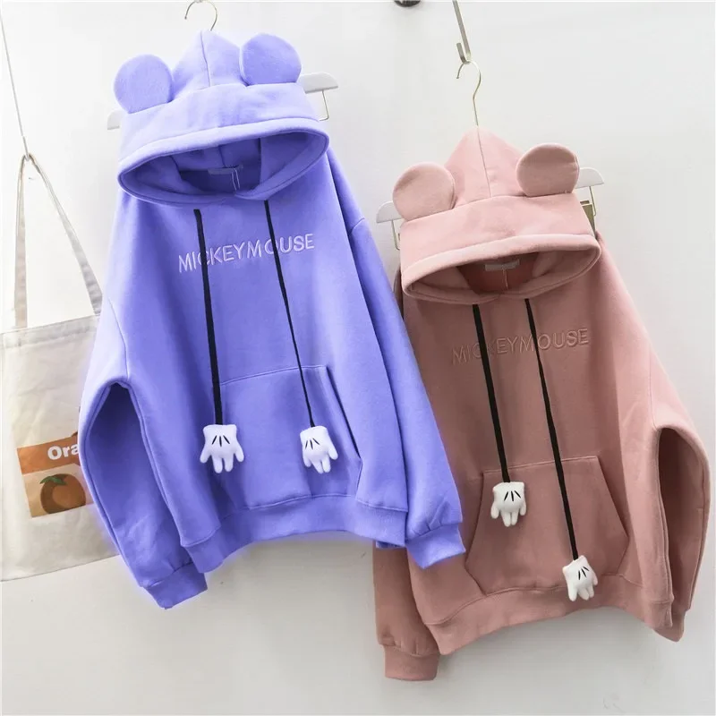 المرأة هوديي مبطن بالصوف فضفاضة تناسب عارضة نمط العلوي معطف الشتاء وصول جديد حجم صغير أعلى مادة لينة مريحة