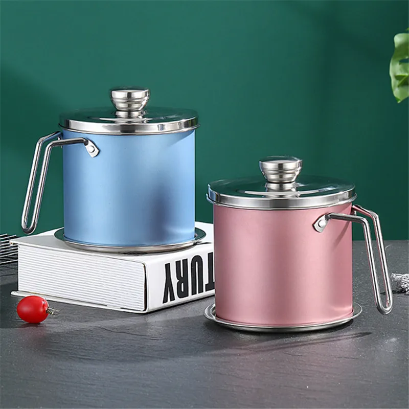 Filtro Olio In Acciaio Inox 304 Da 1,5L - Set Completo Con Rete E Coperchio Per Cucina - Foto 6