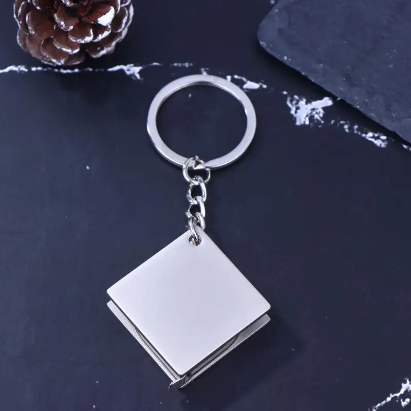 1/2PCS 키링 줄자 DIY 휴대용 측정 도구 테이프 줄자 키체인 휴대용 측정 도구 접이식 줄자