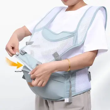 Marsupio anteriore per neonato, design a imbracatura in materiale morbido, sgabello per la vita del bambino, marsupio ergonomico traspirante a 360°