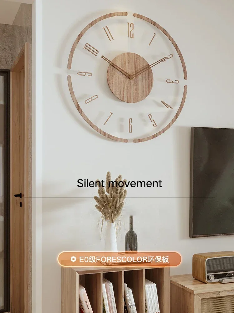 Arredamento Casa JIYUERLTD Orologio Da Parete,in Legno Silenzioso