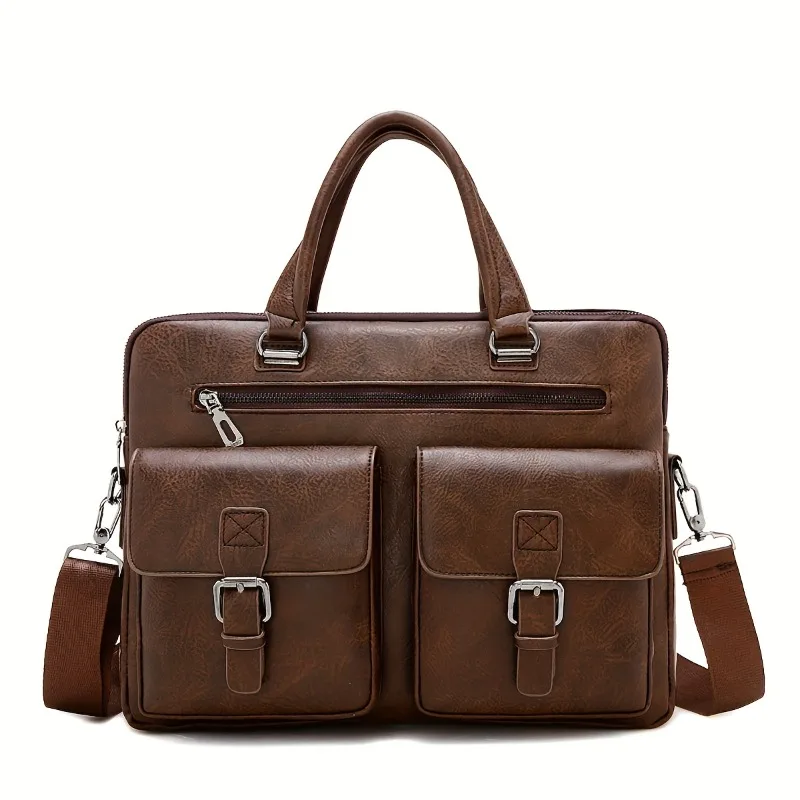 Business-Aktentasche für Herren, Laptoptasche mit großem Fassungsvermögen und mehreren Taschen, leichte, langlebige Arbeitstasche für Profis und Pendeln