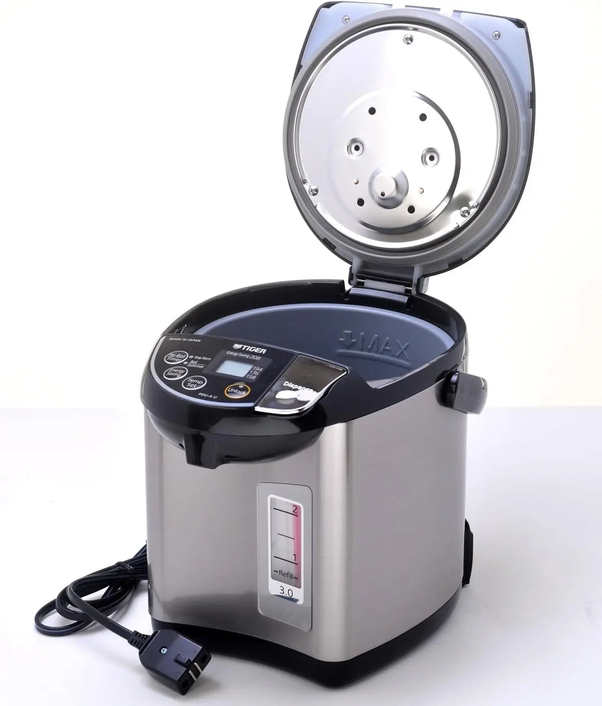 PDU-A30U-K Electric Water Boiler and Warmer + Tiger JAX-T10U-K 5.5-Cup Micom Rice Cooker 3
