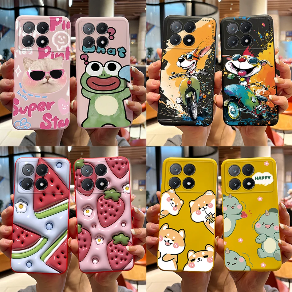 Cute Cartoon Cat & Frog Soft TPU Phone Case - Protective Bumper Cover