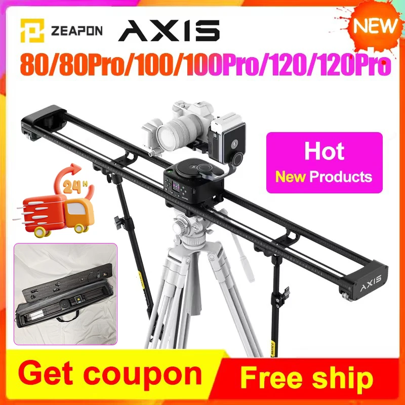 Zeapon AXIS 120Pro 80Pro 100Pro Carbon Fiber Camera Slider Multi-axis Motorized Electric Track for DSLR Camera pk Micro 3