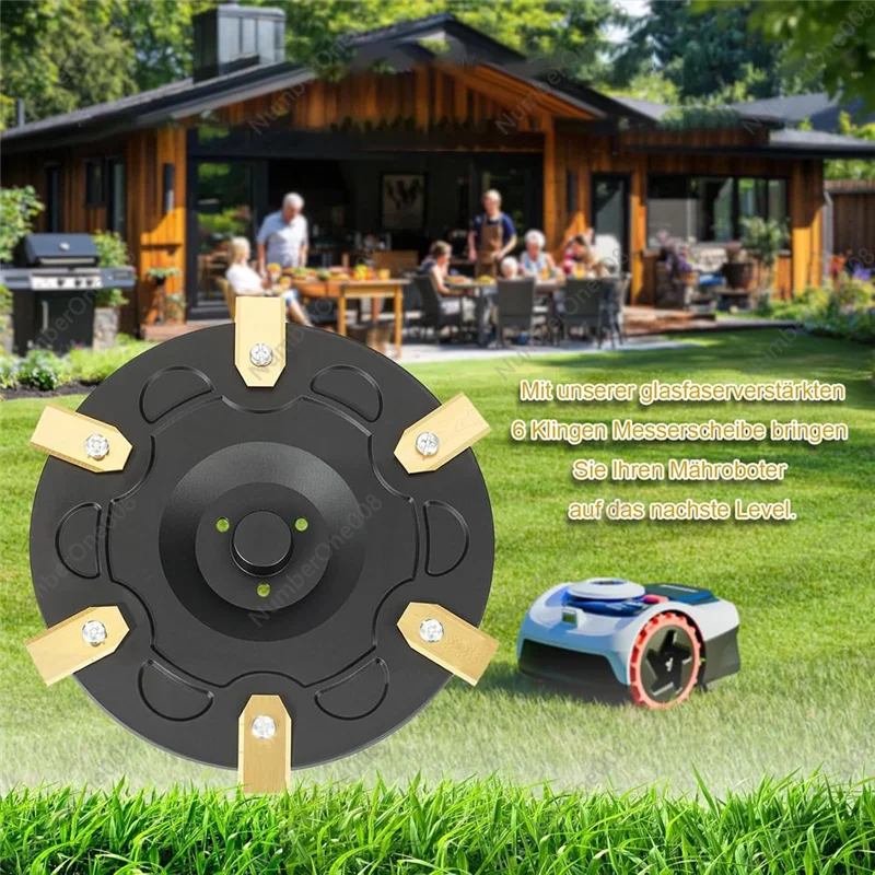 -Navimow I105E용 WSFS 견고한 잔디 깎기 기계 튜닝 블레이드 플레이트 커팅 디스크 세트는 커팅 블레이드를 교체합니다.