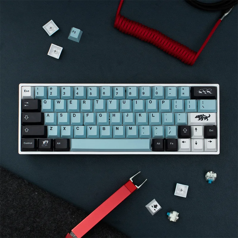 Gmk Clones Mizu Keycaps Pbt Keycaps Perfil Cereja Dye Sub Keycap Teclado Mecânico para mx Switch 61 64 68 87 96 104 Chaves