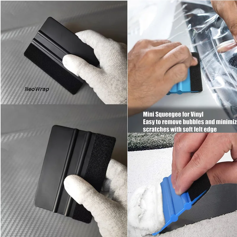 20pcs/set Vinyl Wrap Squeegee with Fabric Felt Car Window Film Tint Tool Decal Applicator Scraper Tool Wallpaper Smoothing window tinting squeegee vinyl squeegee window tint squeegee car wrapping tools automotive film tools