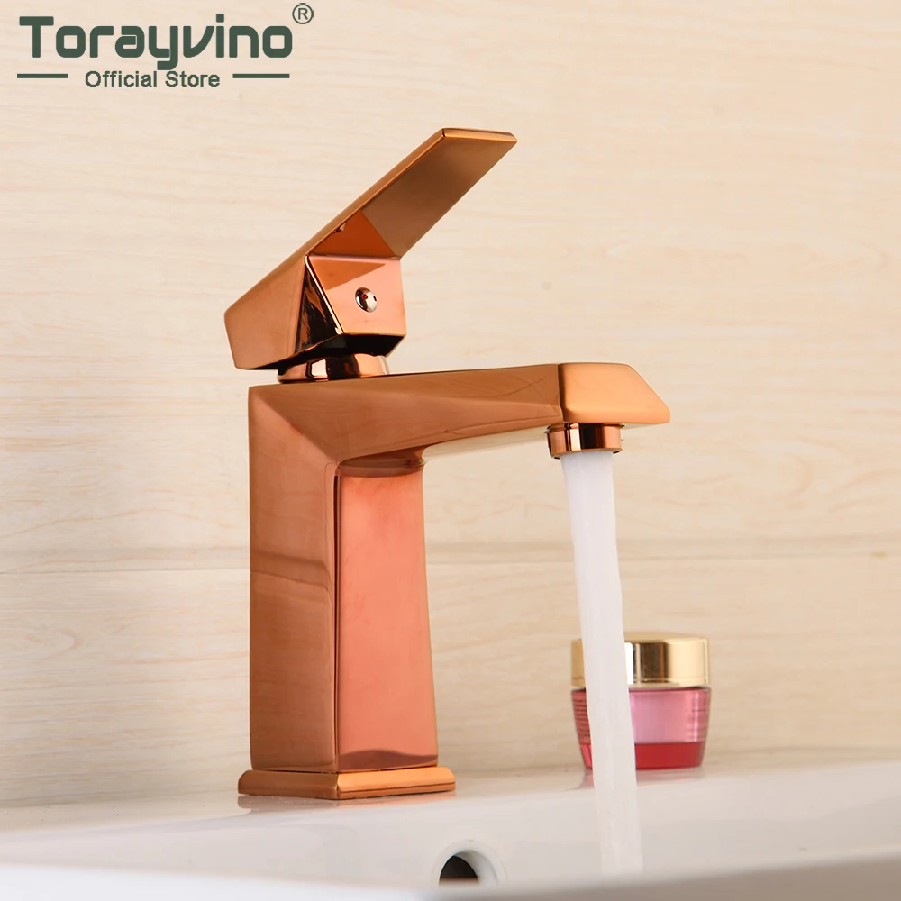 

Torayvino Bathroom Faucet Washbasin Sink Single Handle Vessel Sink Deck Mounted Basin Sink Cold And Hot Mixer Water Faucets Tap
