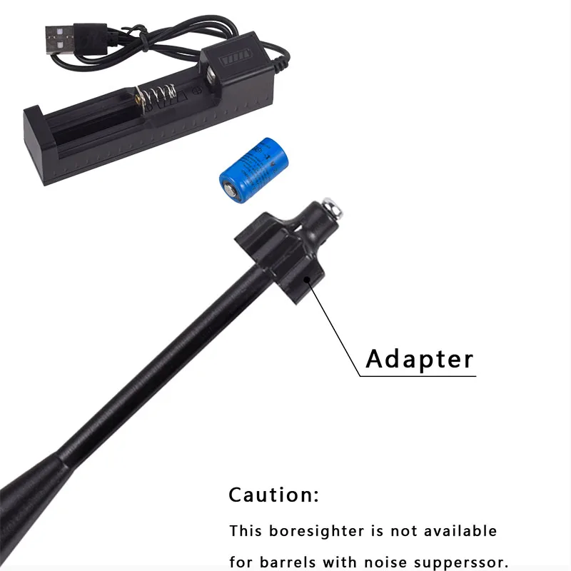 Red Dot Laser Bore Sighter Calibration Laser Scope Kit for 0.17-0.78 Caliber Collimator Calibrator with 9 Adapters charger