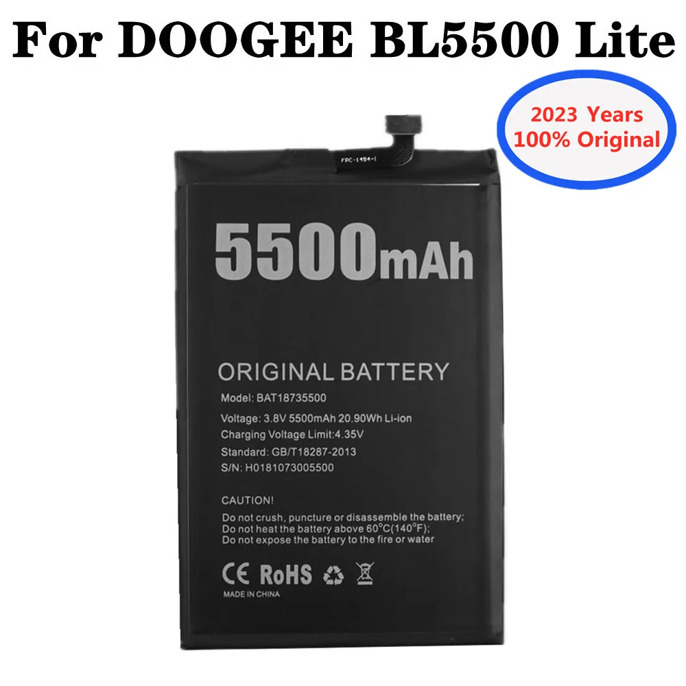 

2023 Years New 100% Original battery 5500mah for Doogee BL5500 Lite BAT18735500 Cellphone batteries Doogee BL 5500 battery