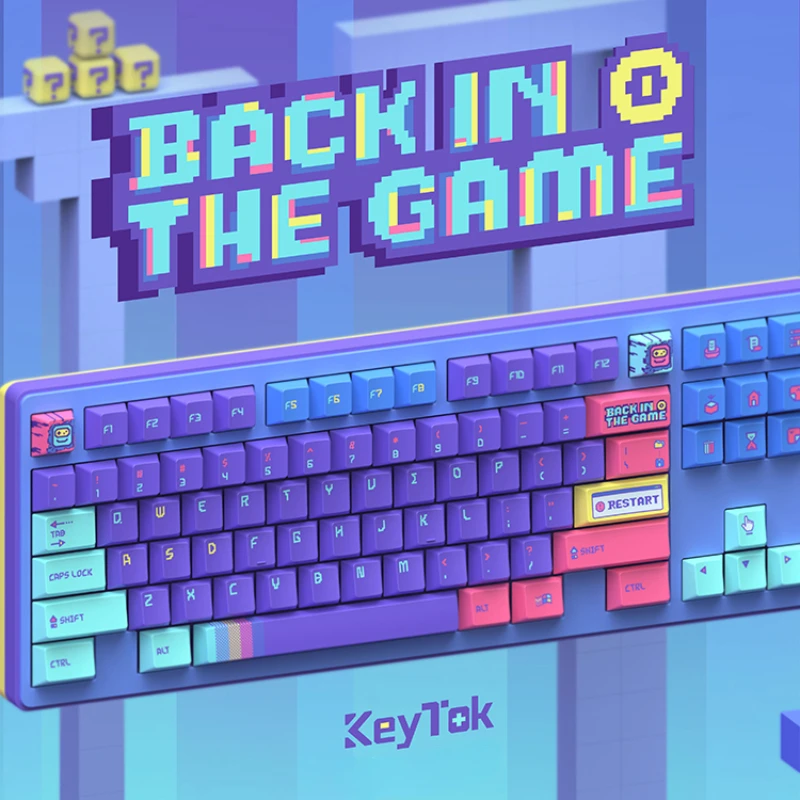 

Набор клавиш ECHOME 129, колпачок клавиш назад в игру Cherry Profile PBT, колпачок клавиш с сублимационной печатью для механической клавиатуры 61/64/68/75/87/104