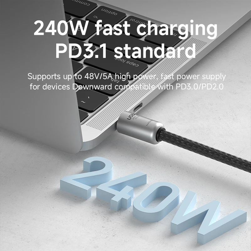 Hagibis USB4 Phone Lanyard Cable Portable USB C to Type-C Wrist Lanyard Cable 240W 80Gbps for Thunderbolt 4/5 iPhone 17 Pro SSD