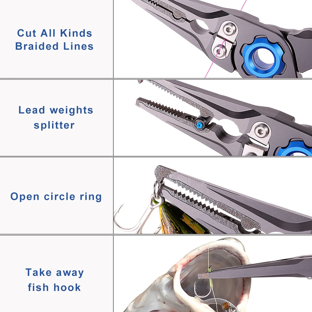 Fishing Lures Plier Scissors Outdoor Tongs Fish Hook Remover Braid Line  Cutter Metal Fishhook Removal Fishing Tackle Tools - Fishing Tools -  AliExpress