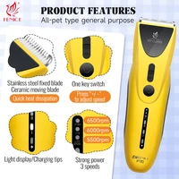 Fenice Dog Hair Clipper Electric Low Noise Machine Pet Grooming Rechargeable Trimmer Shaver Set 3