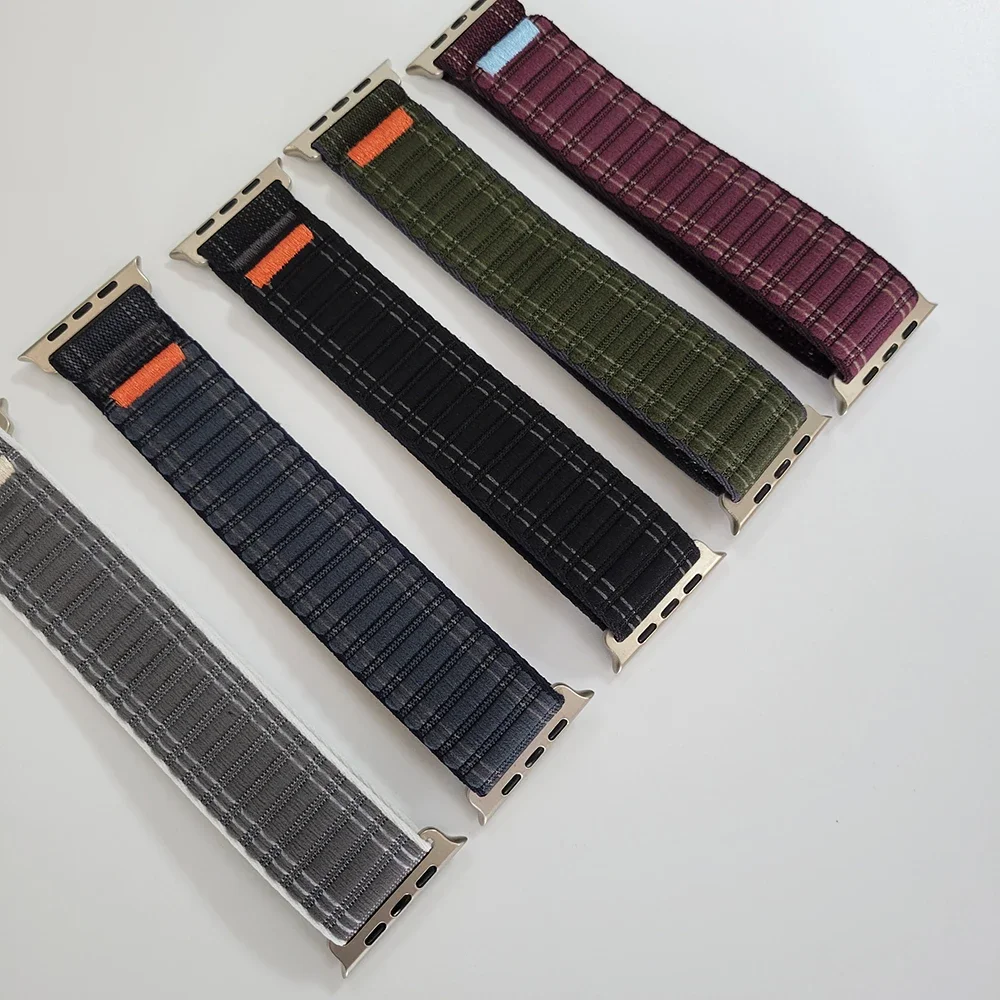 Sport Breathable Nylon Strap for Apple Watch Series 9 8 7 6 5 SE iWatch Ultra 2 49mm 45mm 44mm 41 40mm Bracelet Watchband